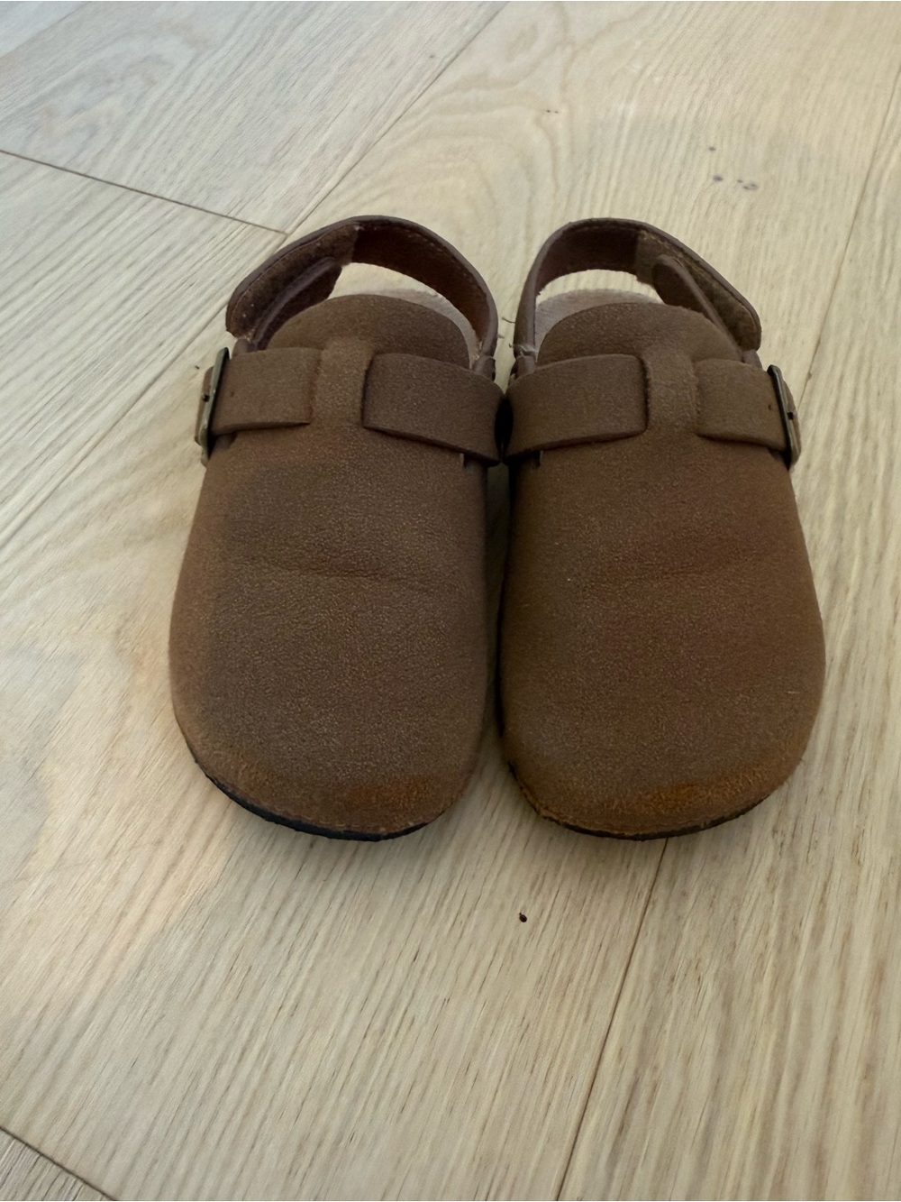 Lucky Brand Kids Brown Suede Slip-On Sandals